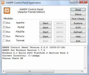 XAMPP Control Panel